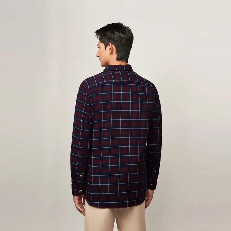 Tommy Hilfiger Shirt Men's Red Blue Plaid-3