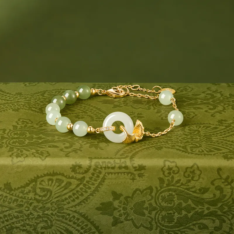Worship Bracelets Pale Greenish White Jade Women's-1