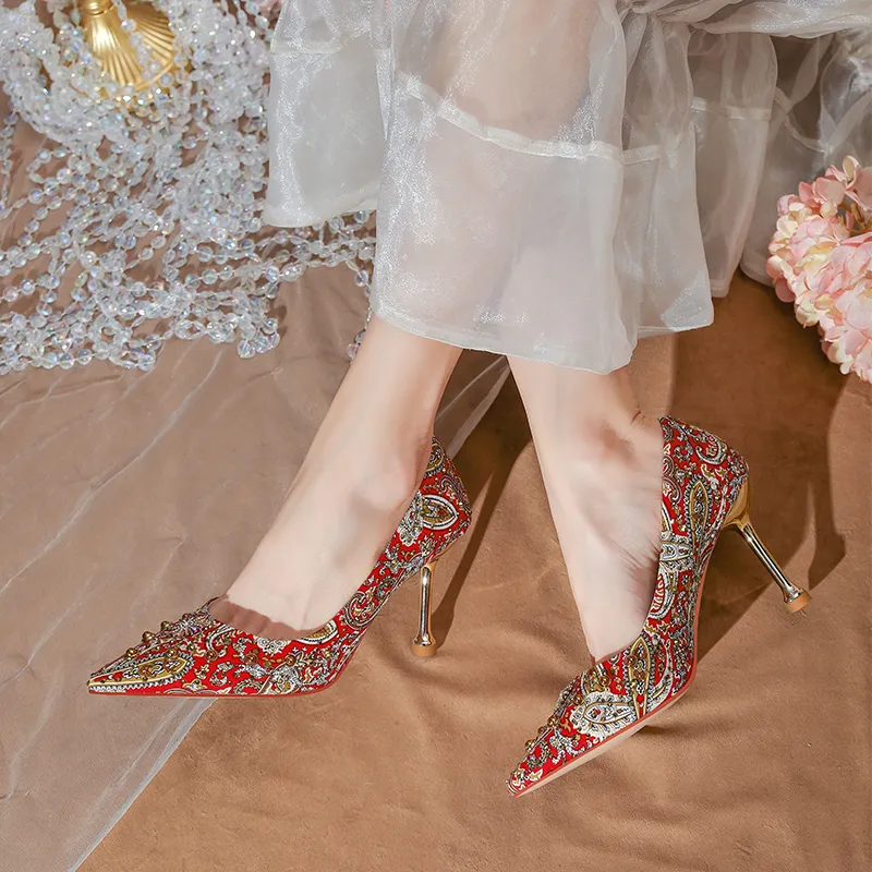 WEISHIBANGWEI Slim Heel High Heels Women's-10