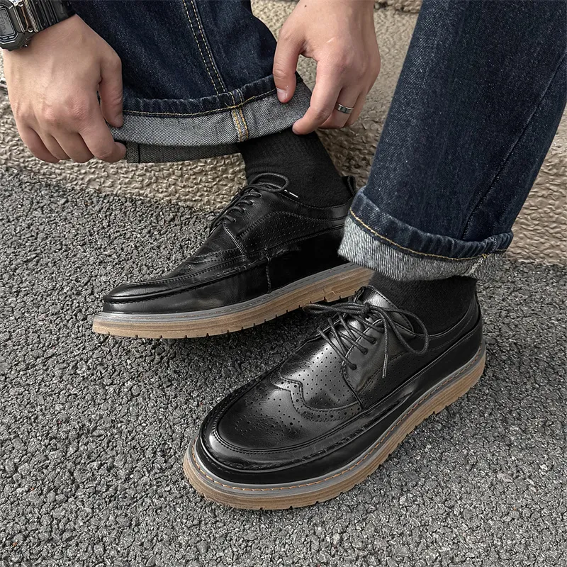 WEISHIBANGWEI Casual Shoes Men's Black-4