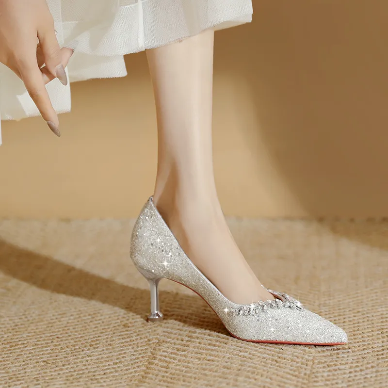 WEISHIBANGWEI Slim Heel High Heels Women's-11