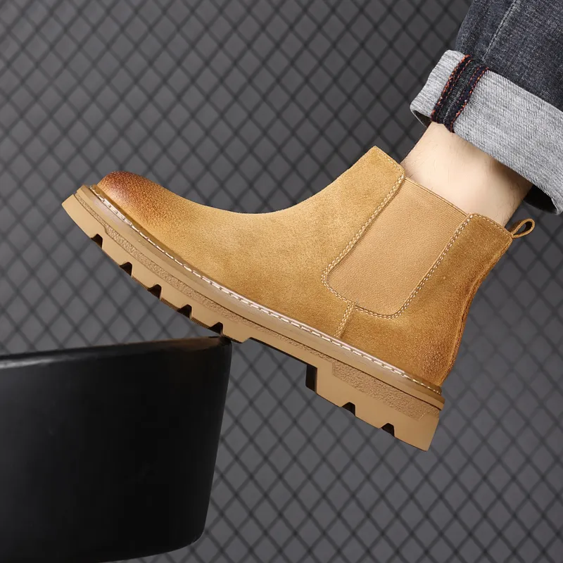 WEISHIBANGWEI Short Chelsea Boots Men's-7