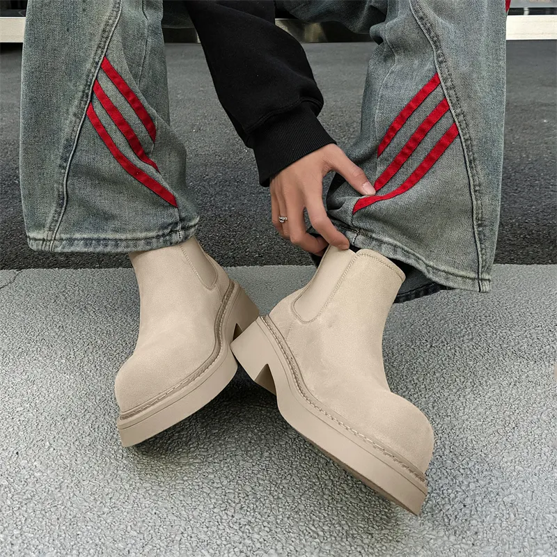 WEISHIBANGWEI Short Chelsea Boots Men's-26