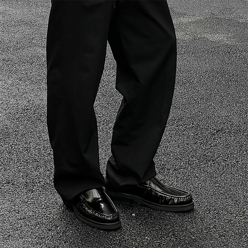 WEISHIBANGWEI Loafers Men's Black-2