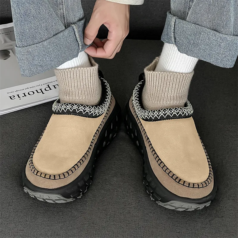WEISHIBANGWEI Warm Slip Resistant Coverage Short Snow Boots Unisex-12