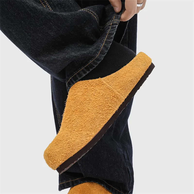 WEISHIBANGWEI Rubber Sole Slip Resistant Closed Toe Slippers Unisex Yellow-2