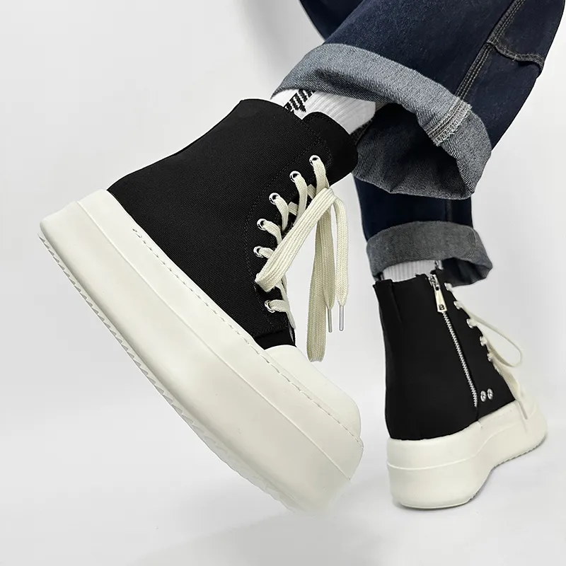 WEISHIBANGWEI Short Martin Boot Unisex Black-2