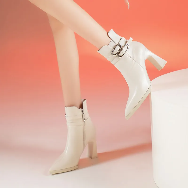 WEISHIBANGWEI Ankle Boots 9CM Women's-3