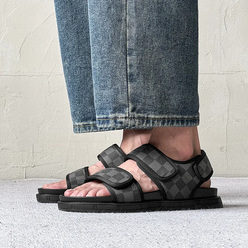 WEISHIBANGWEI Beach Sandals Men's Black-4