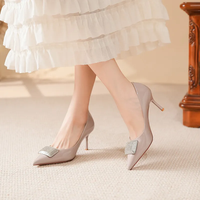 WEISHIBANGWEI Slim Heel High Heels Women's-4