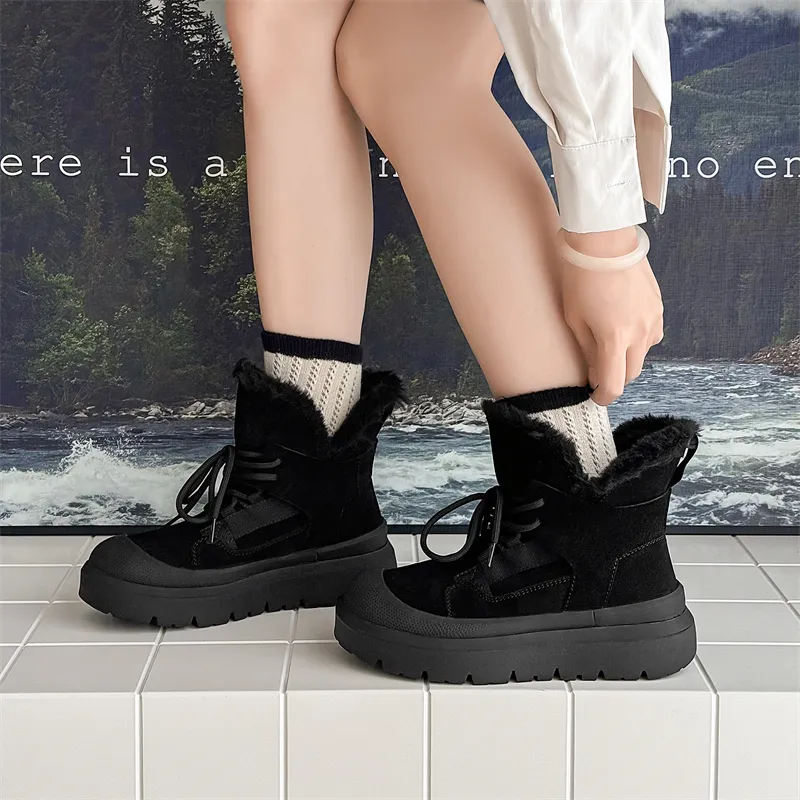 WEISHIBANGWEI Warm Slip Resistant Coverage Short Snow Boots Unisex-12