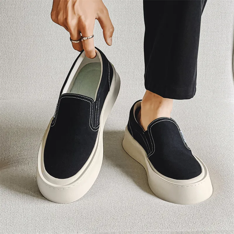WEISHIBANGWEI Espadrilles Men's Black-5