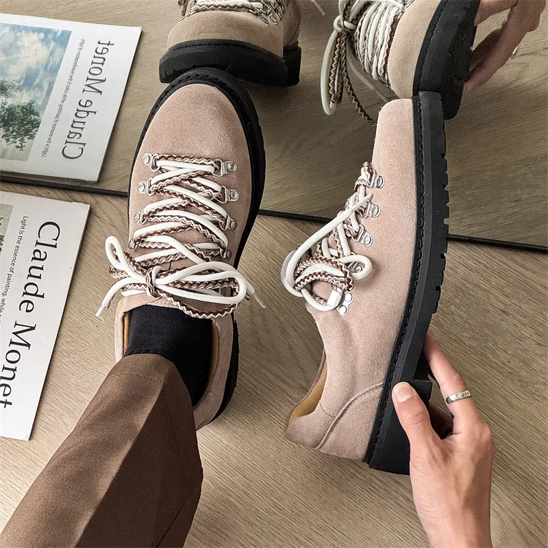 WEISHIBANGWEI Low Top Casual Shoes Men's Beige Brown-2