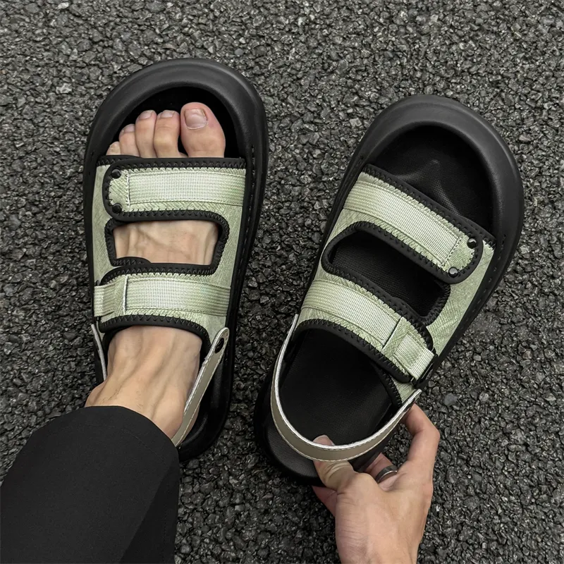 WEISHIBANGWEI Beach Sandals Men's Apple Green-2