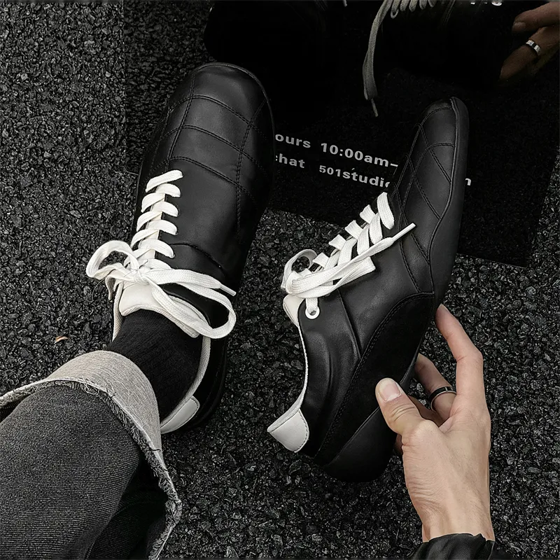 WEISHIBANGWEI Low Top Casual Shoes Unisex Black-2