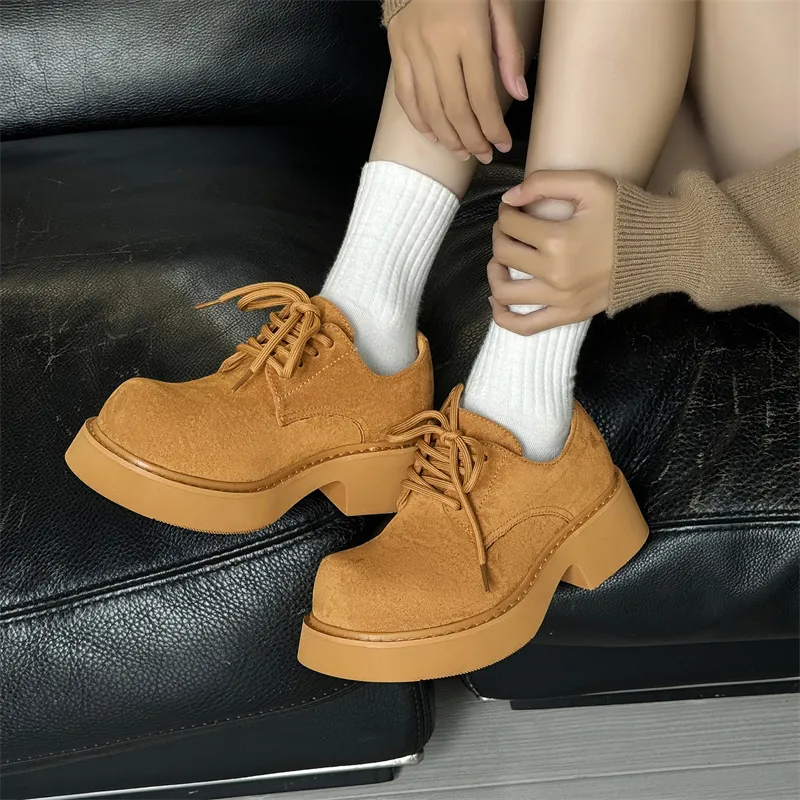 WEISHIBANGWEI Casual Single Shoes Women's Yellow-1