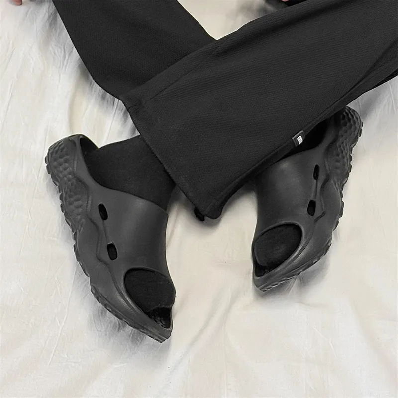 WEISHIBANGWEI Slide Slippers Men's Black-3