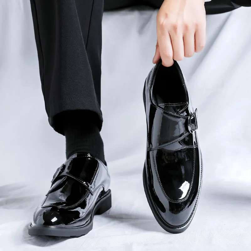 WEISHIBANGWEI Loafers Men's Black-1