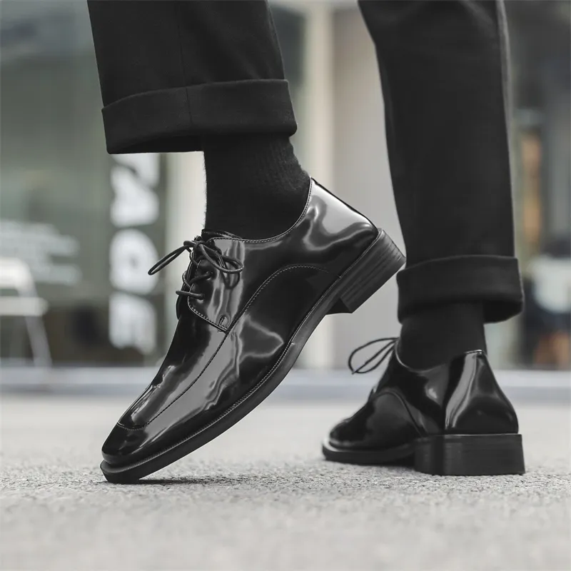 WEISHIBANGWEI Dress Shoes Men's Black-6