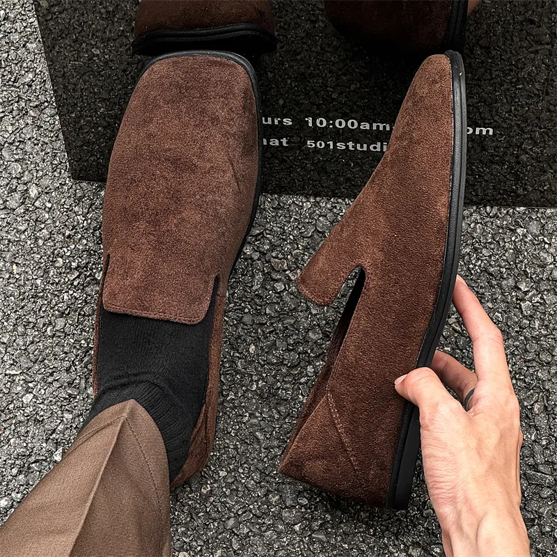 WEISHIBANGWEI Casual Shoes Men's Brown-1