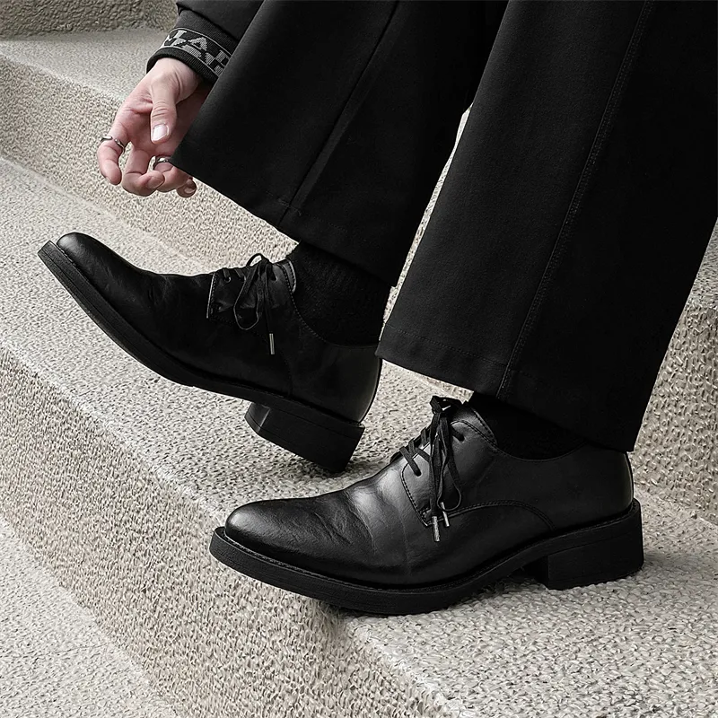 WEISHIBANGWEI Dress Shoes Unisex Black-6