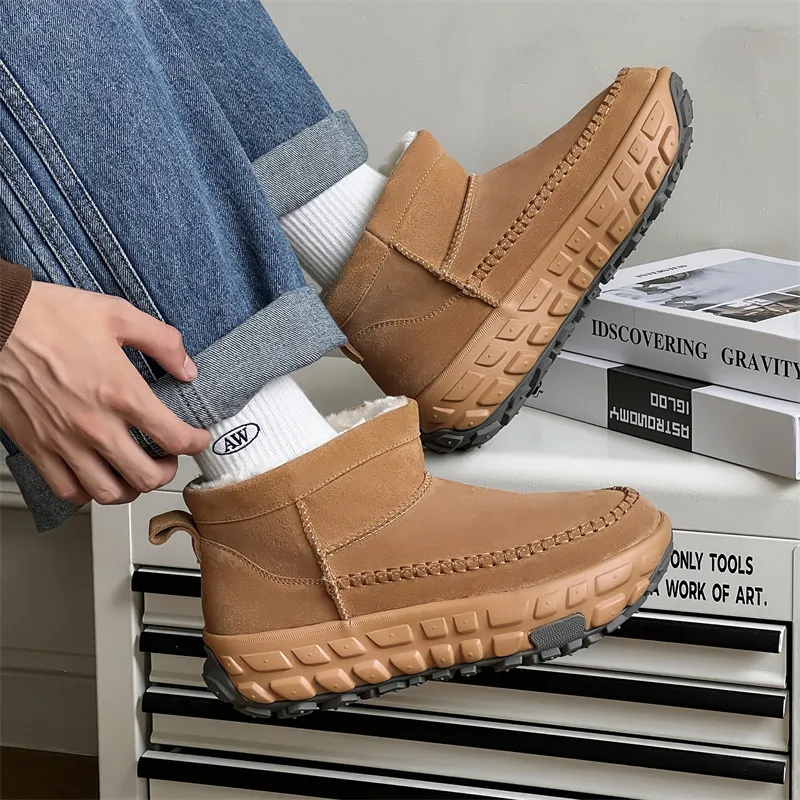 WEISHIBANGWEI Warm Slip Resistant Short Snow Boots Unisex-2
