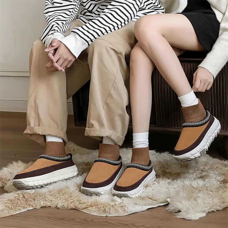 WEISHIBANGWEI Warm Slip Resistant Coverage Short Snow Boots Unisex-1