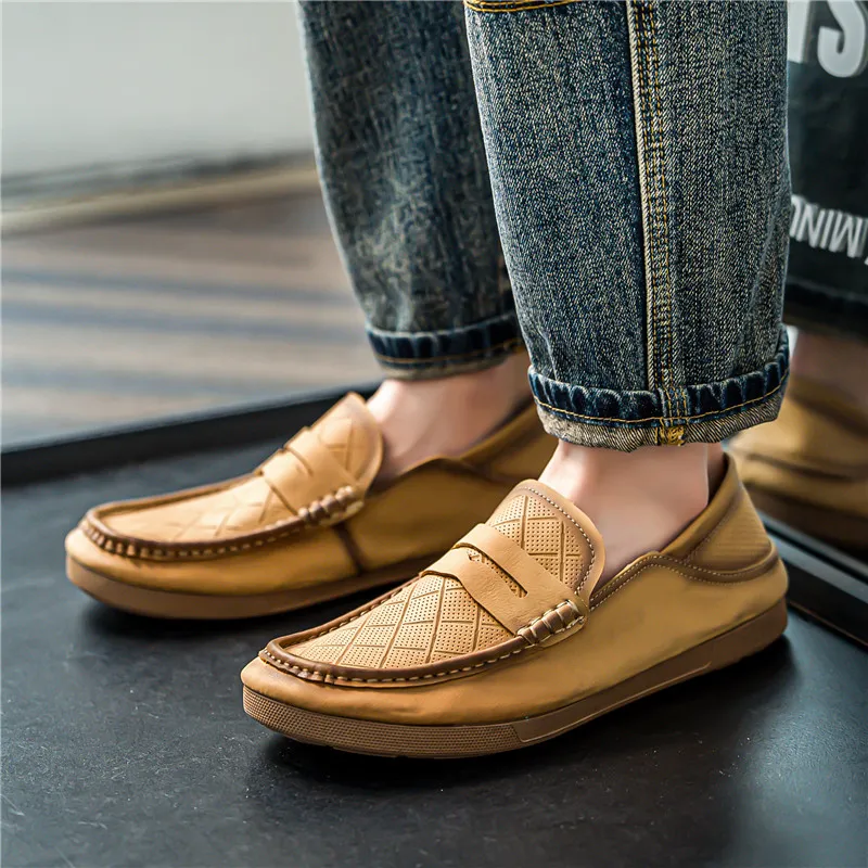 WEISHIBANGWEI Loafers Low Heel Men's-2