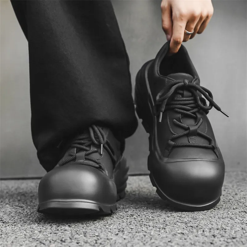 WEISHIBANGWEI Low Top Casual Shoes Men's Black-3