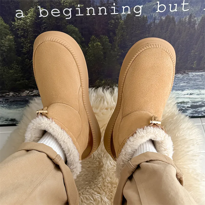 WEISHIBANGWEI Warm Anti Slip And Wear Resistant Short Snow Boots Unisex-5