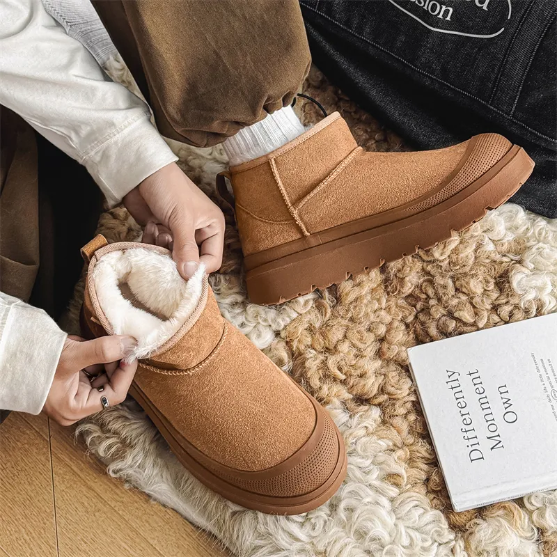 WEISHIBANGWEI Short Snow Boots Unisex-9
