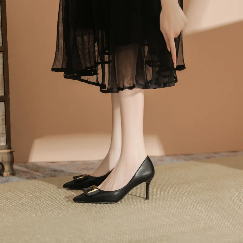 WEISHIBANGWEI Slim Heel High Heels Women's-16