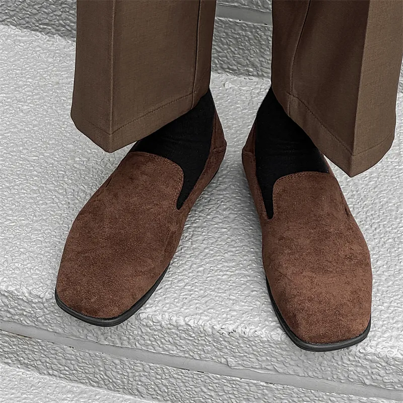 WEISHIBANGWEI Casual Shoes Men's Brown-5