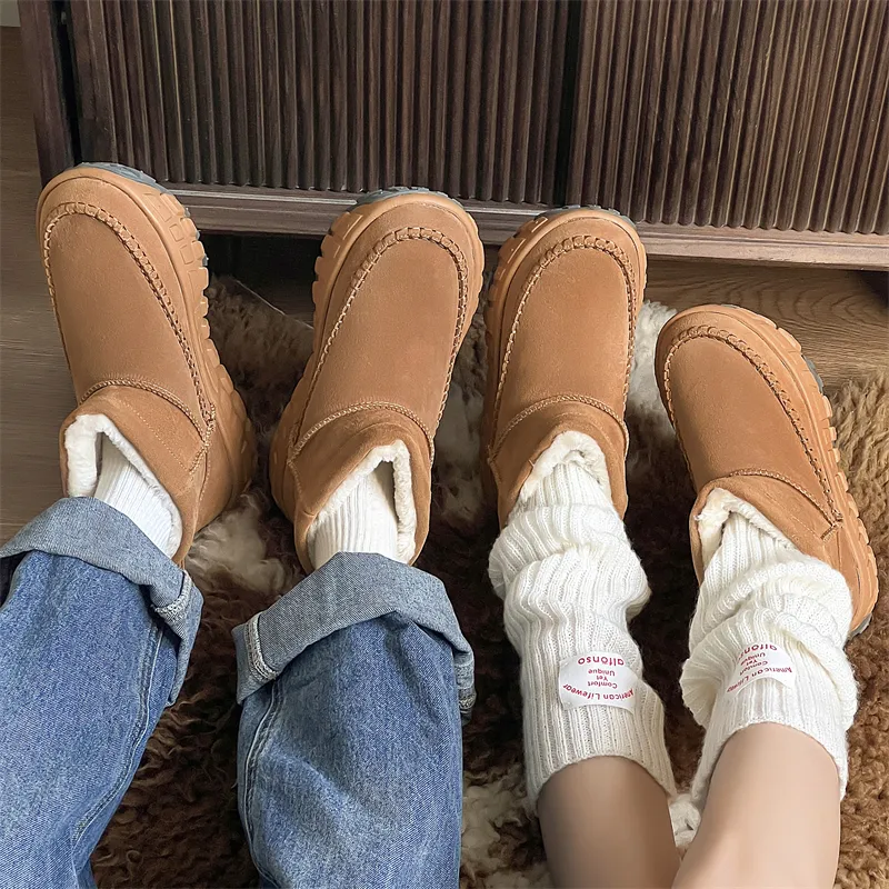 WEISHIBANGWEI Warm Slip Resistant Short Snow Boots Unisex-5