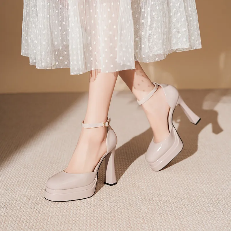 WEISHIBANGWEI Chunky Heel High Heels Women's-12