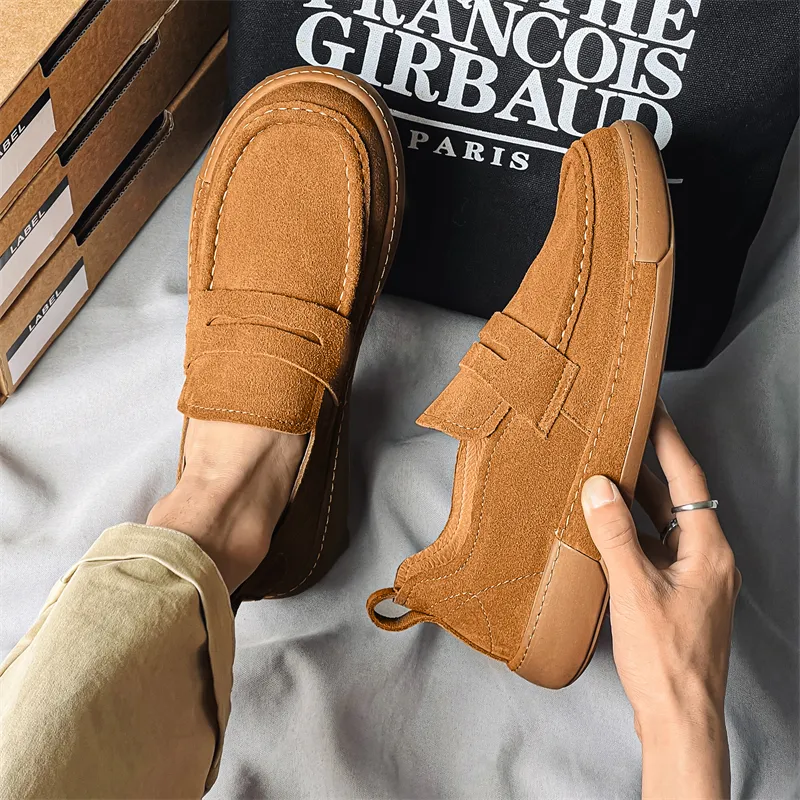 WEISHIBANGWEI Loafers Medium Heel Men's-1