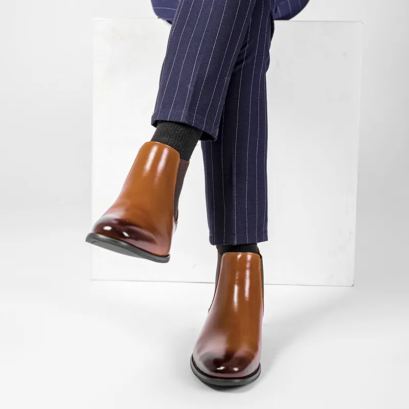 WEISHIBANGWEI Chelsea Boots Men's-8