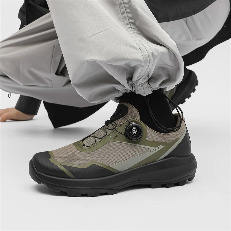 WEISHIBANGWEI Low Top Casual Shoes Men's Khaki-4