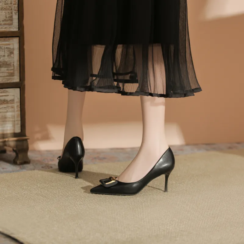 WEISHIBANGWEI Slim Heel High Heels Women's-17