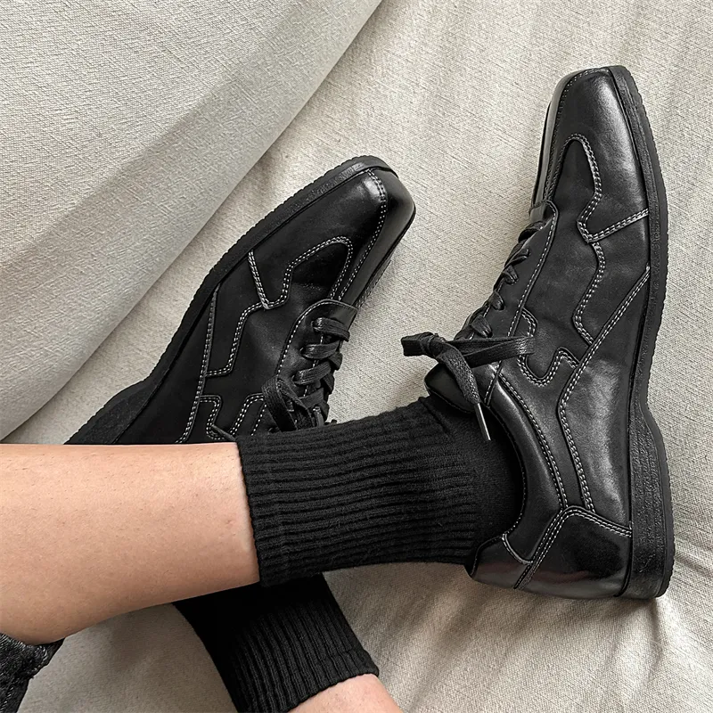 WEISHIBANGWEI Low Top Casual Shoes Unisex Black-1