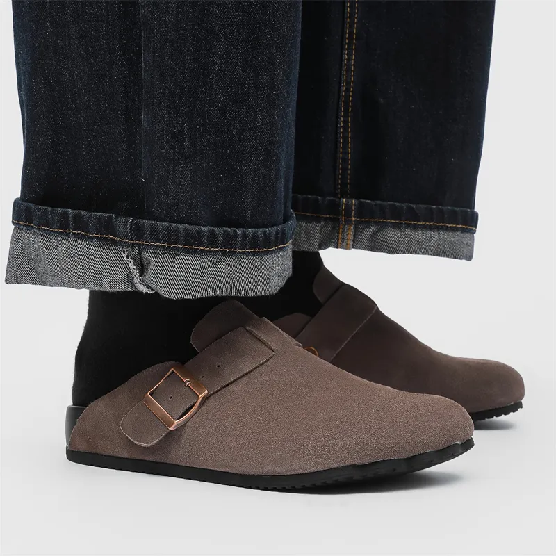 WEISHIBANGWEI Rubber Sole Closed Toe Slippers Unisex Umber-3