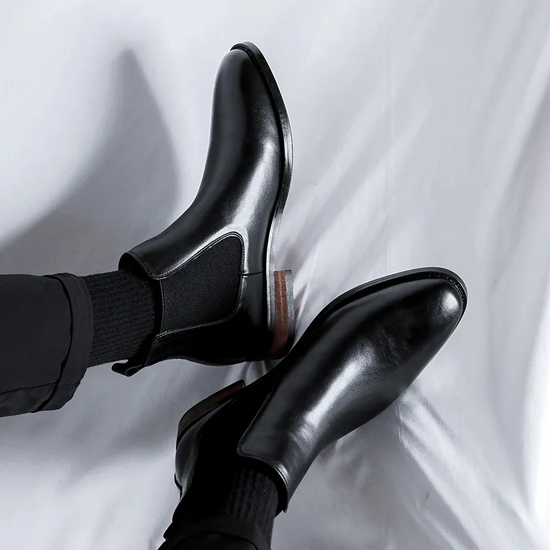 WEISHIBANGWEI Short Chelsea Boots Men's-8
