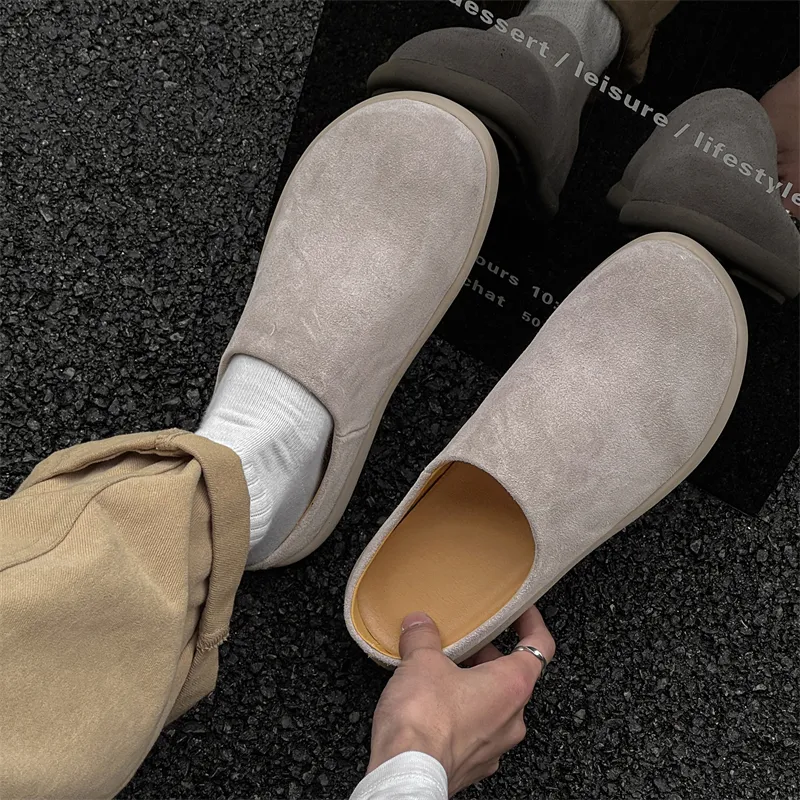 WEISHIBANGWEI Rubber Sole Slip Resistant Wrap toe Slippers Unisex-1