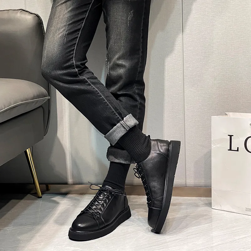 WEISHIBANGWEI Casual Shoes Men's Black-5