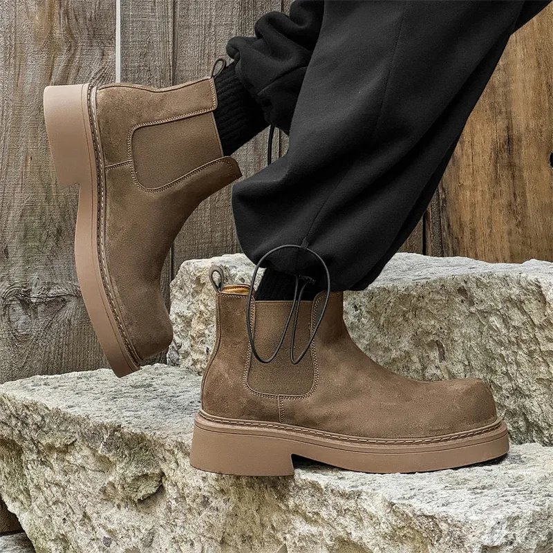 WEISHIBANGWEI Short Chelsea Boots Men's-18