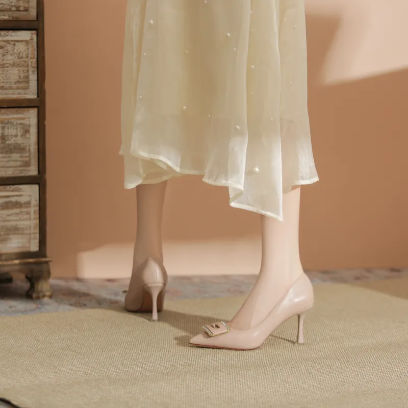 WEISHIBANGWEI Slim Heel High Heels Women's-11