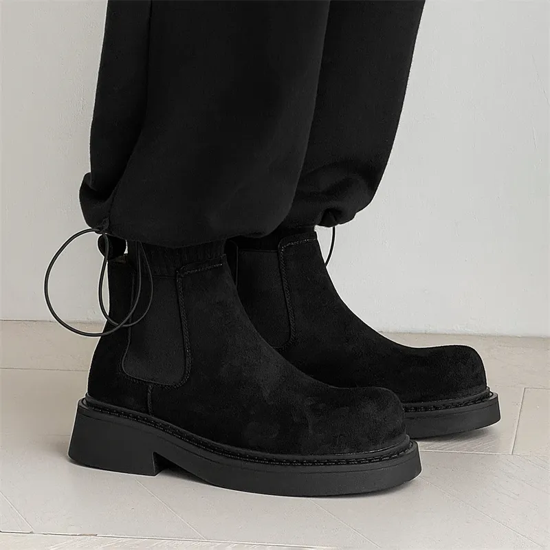 WEISHIBANGWEI Short Chelsea Boots Men's-2
