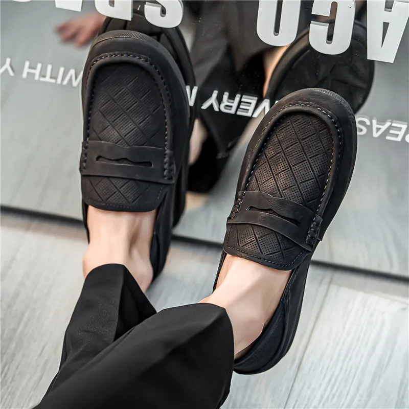 WEISHIBANGWEI Loafers Low Heel Men's-13