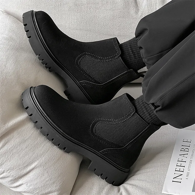 WEISHIBANGWEI Short Chelsea Boots Men's-10