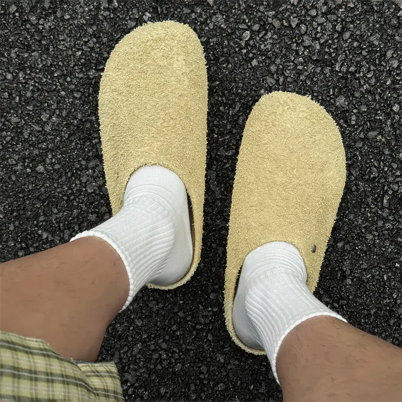 WEISHIBANGWEI Rubber Sole Closed Toe Slippers Unisex Lemon-4